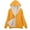 Yellow, variant on Fesfesfes Women Flannel Jacket Fashion Hooded Jacket Print Zip Long Sleeve Pocket Top Blouse Coat