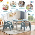 thumbnail image 3 of DOREROOM Kids 3-Piece Waterproof Activity Table and Chair Set, Blue, 3 of 7