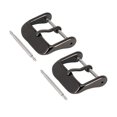 thumbnail image 1 of 4pcs 18mm Watch Clasp Stainless Steel Watch Band Buckle (2pcs Watch Band Buckle + 2pcs Watch Tool, Black), 1 of 3