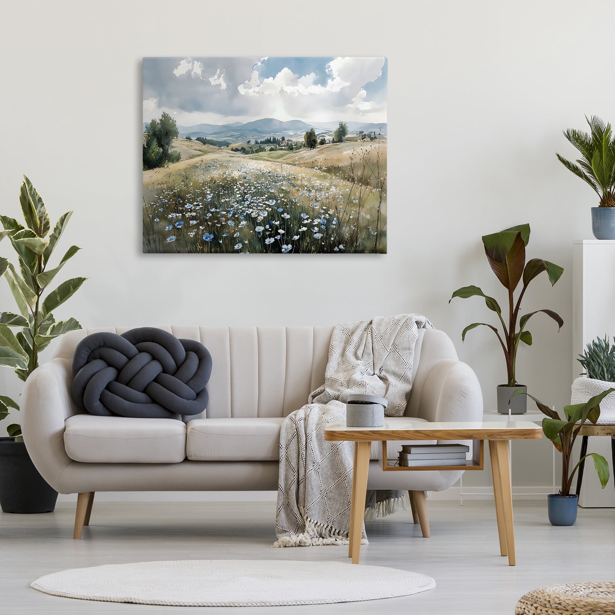 Stupell Industries Poppy Blues Across Meadow Canvas Wall Art, design by Franklyn Gregory