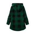 thumbnail image 3 of DxhmoneyHX Fleece Hoodies for Girls Cute ​Plaid Pullover Sweatshirts Casual Loose Long Sleeve Tops Soft Comfy Warm Fuzzy Pajamas Winter Outfits Size 150, 3 of 6