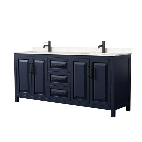 Wyndham Collection Wcv252580d-Vca-Mxx Daria 80" Free Standing Double Basin Vanity Set -