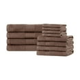 thumbnail image 2 of BNM Eco-Friendly Cotton Assorted Towel 12 Piece Set, Coffee, 2 of 5