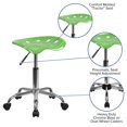 thumbnail image 2 of Vibrant Spicy Lime Tractor Seat and Chrome Stool, 2 of 9