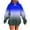 Blue#1, variant on SwiftWear Women's Longline Gradient Hoodie with Front Pocket - Oversized Comfort Fit Pullover, Soft Stretch Fabric for Casual Streetwear Green