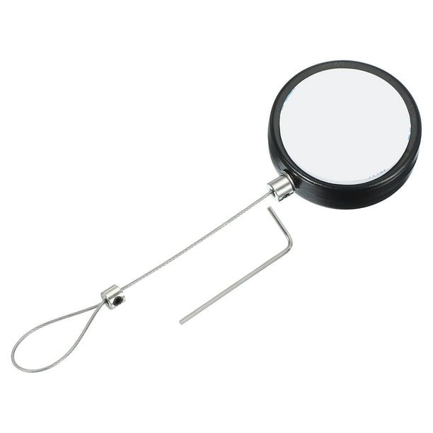 Cable Retráctil para Control Remoto de 1.5m / 4.9Ft, Candado de Seguridad para Controles Remotos de TV Negro (Hebillas de Bloqueo)