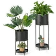 thumbnail image 1 of Costway Support de Pot de Fleurs en Métal Moderne Décoratif avec Trous de Drainage, 1 of 10