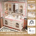 thumbnail image 1 of Mueble de baño Retro francés de roble, combinación de lavabo de baño, mueble de lavabo de piso a techo, mueble con espejo inteligente de pizarra, 1 of 4