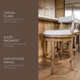 thumbnail image 2 of Open Box Maven Lane Kitchen Swivel Stool, Weathered Oak, Bar Height (4 Pack), 2 of 6