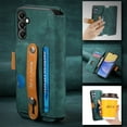 thumbnail image 6 of for Samsung Galaxy A06 Wallet Case with Card Slots & Cash Slot【RFID Blocking】, With Wrist Kickstand,Flip Folio Book PU Leather  Shockproof Anti-fall Rugged Phone case Cover For Women Men,Green, 6 of 10