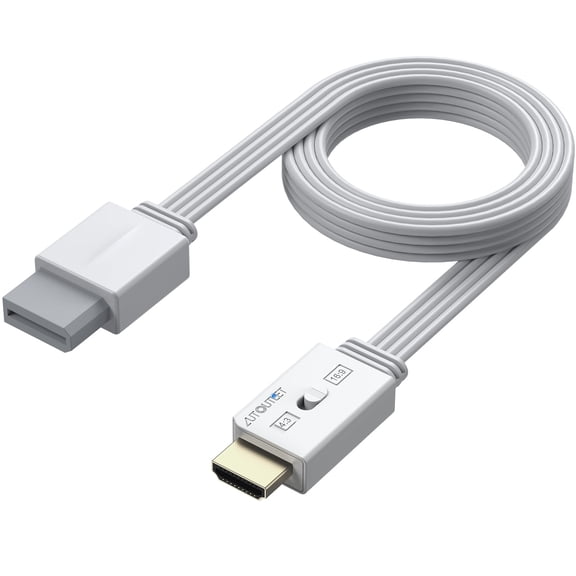 AUTOUTLET Wii to HDMI Converter, 1080P Adapter with 4:3/16:9 Aspect Ratio Switch for Nintendo Wii, Wii U, HDTV, Monitor