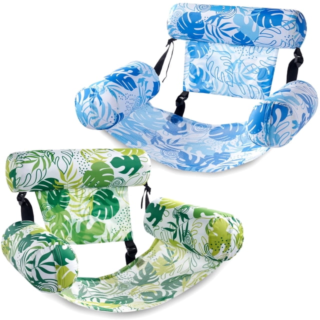 Sillas inflables Sloosh para piscina, 2 paquetes, para adultos