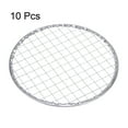 thumbnail image 3 of Uxcell 10 Packs Round BBQ Grill Net 6.5" Dia Galvanized Iron Barbecue Mesh Mat for Baking Charcoal Grilling Roasting, 3 of 5