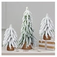 thumbnail image 7 of 3 Pcs Snow Christmas Trees,2 Size Snow Flocked Mini Pine Trees with Wooden Base,Artificial Desk Christmas Trees for Xmas Holiday Home Party Table Decorations, 7 of 7