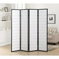 thumbnail image 3 of Roundhill Furniture Hoceima Oriental Shoji 4 Panel Room Divider, 71" Tall, Black, 3 of 5