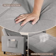 Aiho Folding Sofa Bed, Convertible Chair Bed with Pillow, Foldable Couch with Back Support for Living Room Bedroom - Dark Grey