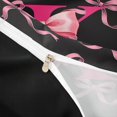 thumbnail image 4 of spefrowx Watercolor Pink Bow Print Twin Duvet Cover for Girls, Black Monogram Letter K Twin Bedding, Black Reversible, 2 Pieces, 1 Duvet Cover and 1 Pillowcase, 4 of 6