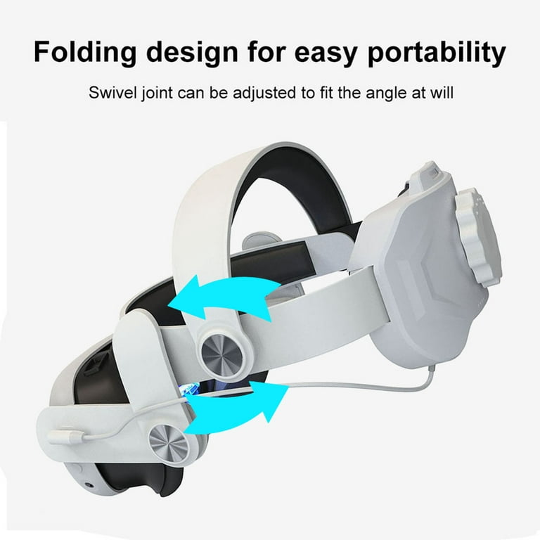 Yucurem Adjustable VR Head Strap VR Head Band for Meta Quest 3 VR Headset  (White)