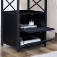 thumbnail image 6 of VECELO 3-Piece Full Bedroom Sets Include Metal Platform Bed Frame and 2 Black Nightstands, 6 of 7