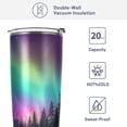 thumbnail image 4 of SKYSONIC Aurora Landscape Pattern 20 oz Stainless Steel Insulated Mug, Double Vacuum Insulated Travel Mug with Lid and Straw, 4 of 7