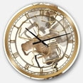 thumbnail image 1 of Designart 'Gold Glam Squares Iii Glam Wall Clock, 1 of 4