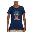 thumbnail image 2 of We Couldn't Have Picked a Better Teacher Apple Basket Pop Culture Womens Graphic T-Shirt, Navy, X-Large, 2 of 3