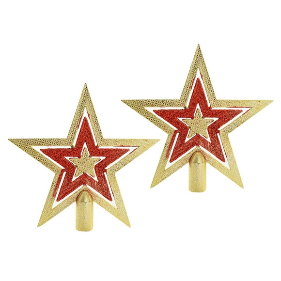 2pcs Arbre de Noël Professionnel Topper Star Conçu Décoration Arbre de Noël