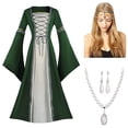thumbnail image 1 of DuoJiaJ Robe Rétro Gothique Médiévale pour Femme Robe Imprimée Robes Vêtements de Théâtre Robe de Cosplay Élégante Performance Performance à la Cour, 1 of 4