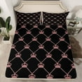 thumbnail image 2 of Feelyou Princess Crown Teens Twin Sheet Sets, Cartoon Black Pink Bedding, 3 Pieces, 2 of 7