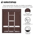 thumbnail image 2 of Closet Organizador Armable De Tela Y Tubo Armario De Ropa Minimalista 170 x 130 x 45 Ropero Organizador para Dormitorio Soporta hasta 33 LB, 2 of 6