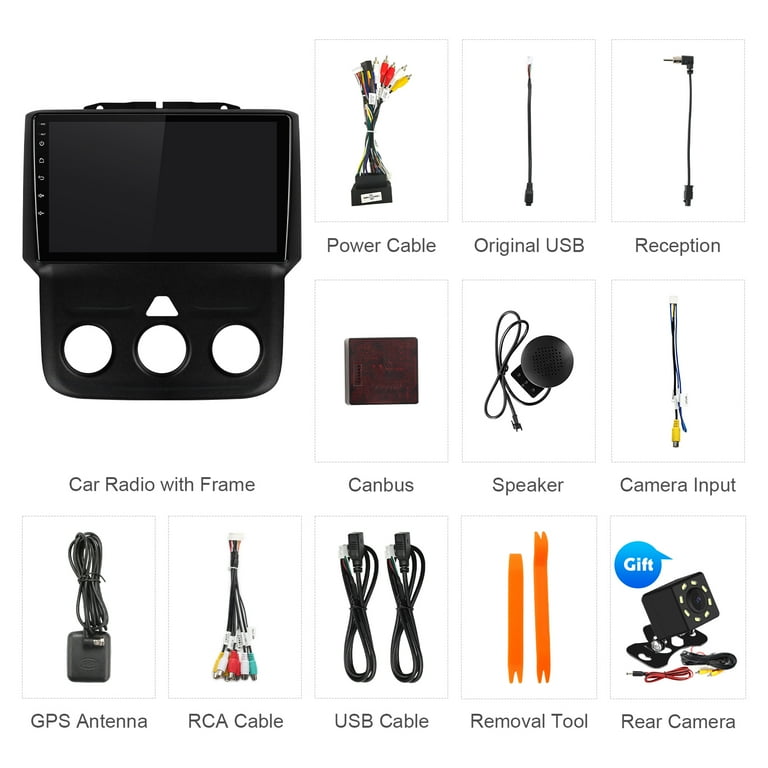 CZSWCH Android 13 Car Radio for Dodge Ram 1500/2500/3500/4500/5500 (2019-2025) New Body Style Stereo Upgrade 14.4 Inch Screen Qualcomm 8 Core 8G+128G Built-in Carplay/Android Auto