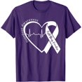 thumbnail image 1 of Overdose Awareness Purple Ribbon Drug Addiction Recovery T-Shirt - White - M, 1 of 2