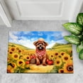 thumbnail image 4 of Vintage Brussels Griffon Says Hello Mother's Day Summer Sunflower Field Doormat Griff Dog Lover Indoor Outdoor Welcome Mat - 12005, 4 of 5