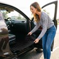 thumbnail image 4 of Car Interior 4 Piece Racing Checkered Floor Mats Non Backing Fit Cars Trucks SUVs 4PCS, 4 of 4