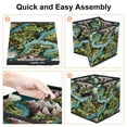 thumbnail image 4 of Map section Foldable Storage Basket Toy Box Storage Bin with Handle, 10.8"x10.5"x10.6", Large Capacity, 4 of 6