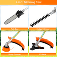 thumbnail image 2 of SYNGAR 4 in 1 String Trimmer, 52CC 2-Cycle Lawn Edger Grass Brush Cutter, Cordless Mower Garden Tool with Gas Pole Saw and Hedge Trimmer, for Home Commercial Grass Lawn Care, 2 of 9