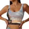 thumbnail image 3 of Goofa Elephant Giraffe Printed Sports Bras for Women, High Impact Running Bra Workout Crop Tank Tops Longline Sports Bra Push up-Medium, 3 of 9