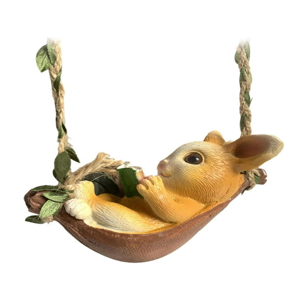 Estatua de escritorio con figura de , adorno de jardín, lindas manualidades de bricolaje, escultura, adorno de animal, estatua de conejo para Estilo A