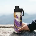 thumbnail image 7 of Gukieu Purple Gold Marble Swirls Print 18OZ Portable Sports Water Bottle, Stainless Steel Insulated Water Cup for Men and Women, Suitable for Gym, Travel, Camping, 7 of 7
