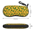 thumbnail image 2 of KLL Orange Lemon Print Eyeglass Case for Men & Women's Classy Travel Eyewear Holder Case Zipper Eyeglasses Case With Hook, 2 of 6