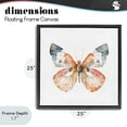 thumbnail image 4 of Stupell Industries Transitional Warm Watercolor Butterfly Black Floating Frame Canvas Art, 25 x 25, by Kim Allen, 4 of 8