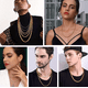 thumbnail image 3 of Pulsera Y Collar Torsal Acero Inoxidable Hombre Oro, 3 of 5