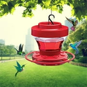 Clearance! EQWLJWE Hummingbird Feeder 16 oz Plastic Hummingbird Feeders for Outdoors With Ant Guard - Circular Perch With 8 Feeding Ports - Wide Mouth for Easy Filling/ Base for Easy Cleaning