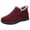 Red, variant on Winter Snow Boots for Older Women Mother Mom Lightweight Thermal Fleece Lined Non Slip Walking Work Slip on Ankle Booties Black Size 6