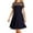 Navy, variant on Efsteb Summer Dress for Girls Contrast Mesh Short Sleeve Dress High Waist A Line Casual Dresses (Pink,9 Years)