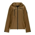 thumbnail image 4 of WRKEKC Imperméable Coupe-Vent pour Couples Léger Toutes Saisons Imprimé à Capuche Chandail de Randonnée Imperméable avec Fermeture Éclair pour Hommes et Femmes Brun 3TG, 4 of 6