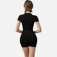 thumbnail image 7 of Active Women's Short Sleeve Seamless Fitted Tee with Crew Neck and Stretch Fabric - Medium, Black, 7 of 7