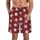 thumbnail image 1 of Fotbe Snowflake red plaid Trajes de Baño Estampados para Hombre, Shorts de Verano de Secado Rápido, Ropa de Playa, Bañadores-3X-Large, 1 of 6