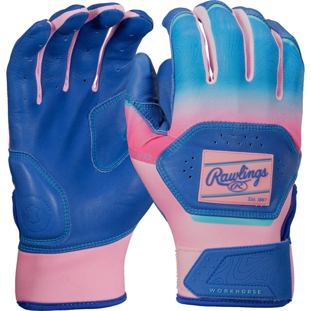 Guantes de Bateo Rawlings Workhorse Para Niños Talla Pequeña Royal Rosa