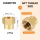 thumbnail image 2 of Uxcell 2Pcs Accesorio de Tubería de Latón, Adaptador de Rosca Hexagonal Hembra de 3/4" G x 1/2" NPT Hembra, Dorado, 2 of 6
